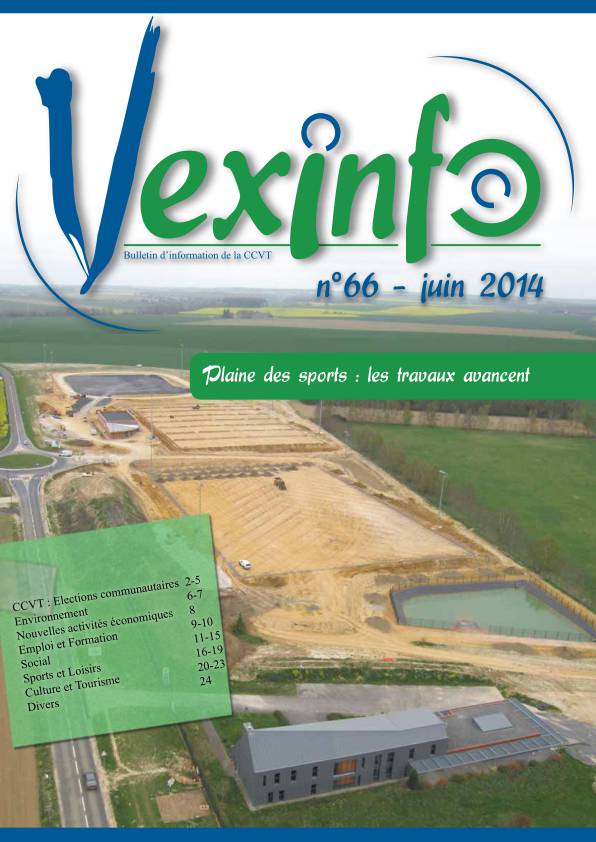 Document PDF contenant le Vexinfo n°66 du mois de juin 2014