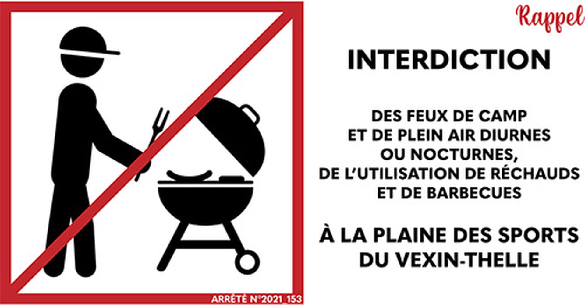 Interdiction feux de camp Plaine des Sports du Vexin-Thelle