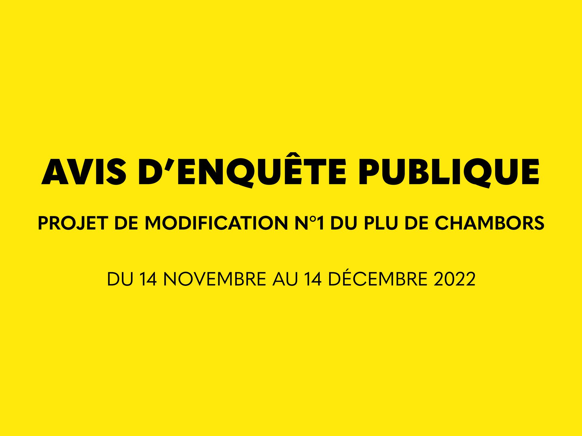 Enquête publique Chambors - CCVT Enquête publique Chambors