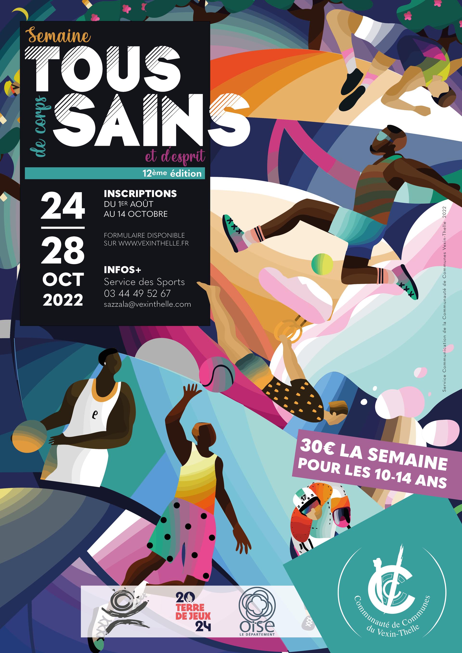 Affiche Semaine Tous Sains de Corps et d'Esprit - Charline Guyot Affiche Semaine Tous Sains de Corps et d'Esprit