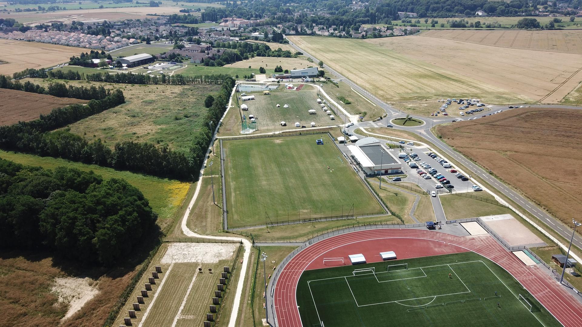 Plaine des sport - vue aérienne